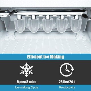 Foto 5 | Foto 5 | Máquina De Hielo Para Encimera Costway, 26 Libras/24 Horas, Autolimpiante, Plateada - Venta Internacional.