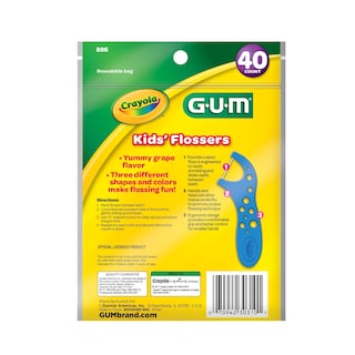Foto 7 | Foto 7 | Hilos Dentales Para Niños Gum Crayola Con Flúor, Diseñados Para Manos Pequeñas, Divertido Sabor A Uv - Venta Internacional.