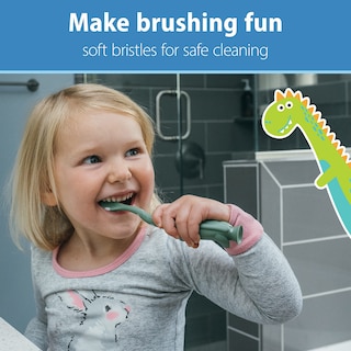 Foto 2 | Foto 2 | Cepillo De Dientes Dr. Brown's Para Bebés Y Niños Pequeños, Diseño De Dinosaurio Verde/naranja - Venta Internacional.