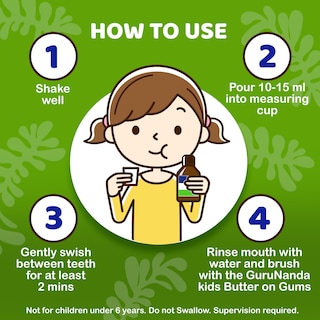 Foto 4 | Foto 4 | Enjuague Bucal Gurunanda Kids Oil Pulling Sin Alcohol 240 Ml - Venta Internacional.