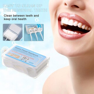 Foto 2 | Foto 2 | Palitos De Hilo Dental Huoguo Desechables Para El Cuidado Bucal 50 Unidades - Venta Internacional.
