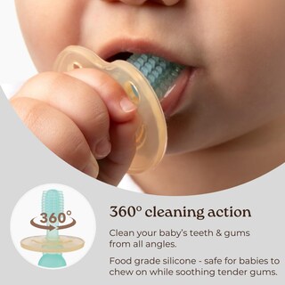 Foto 4 | Foto 4 | Cepillo De Dientes De Silicona Para Bebés Haakaa 360°  Apto Para Alimentos Blandos  Rosa - Venta Internacional.