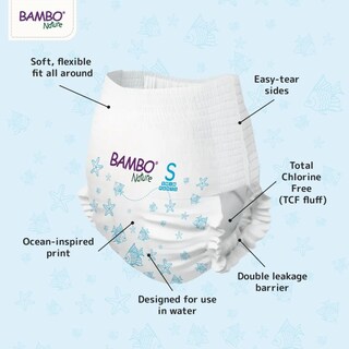 Foto 2 | Foto 2 | Pañales De Natación Bambo Nature Hipoalergénicos Pequeños (15-26 Libras) - Venta Internacional.