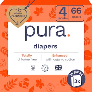 Foto 1 | Foto 1 | Pañales Pura, Talla 4, 66 Unidades, Unisex, Algodón Orgánico - Venta Internacional.