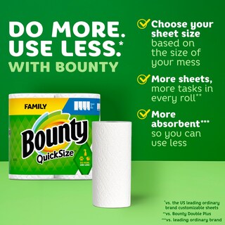 Foto 2 | Foto 2 | Toallas De Papel Bounty Tamaño Rápido Color Blanco 16 Unidades Familiares = 40 Estándar - Venta Internacional.