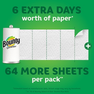 Foto 6 | Foto 6 | Toallas De Papel Bounty Tamaño Rápido Color Blanco 16 Unidades Familiares = 40 Estándar - Venta Internacional.