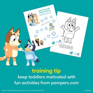 Foto 6 | Foto 6 | Pantalones De Entrenamiento Pampers Easy Ups Bluey Tallas 6t-7t 70 Unidades - Venta Internacional.