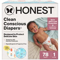 Pañales The Honest Company Clean Conscious Tamaño 1 4-6 Kg 78 Unidades - Venta Internacional.