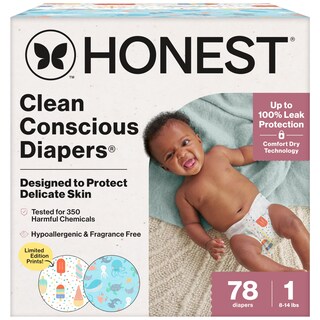Foto 1 | Foto 1 | Pañales The Honest Company Clean Conscious Tamaño 1 4-6 Kg 78 Unidades - Venta Internacional.