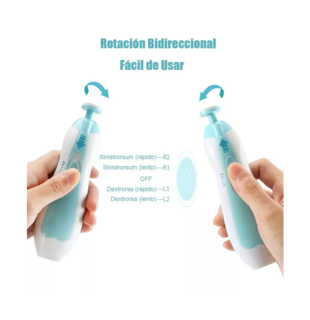 Foto 4 | Foto 4 | Lima de Uñas Lab.G Azul para Bebé 6 Cabezales Molienda y 1 Cortaúñas