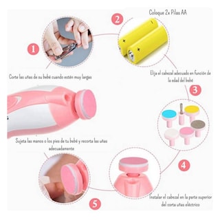 Foto 4 | Foto 4 | Kit Limpiador De Uñas Eléctrico Baby Pink Con 6 Cabezales Intercambiables - Venta Internacional.