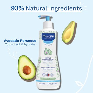 Foto 5 | Foto 5 | Gel Limpiador Mustela Baby Hair & Body Wash 500 Ml Con Aguacate - Venta Internacional.