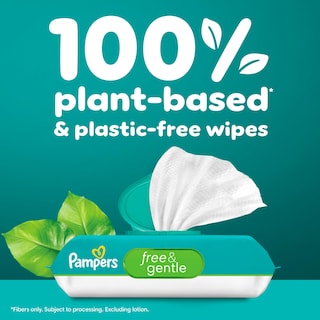 Foto 5 | Foto 5 | Toallitas Para Bebés Pampers Free & Gentle 100% A Base De Plantas 624 Unidades - Venta Internacional.