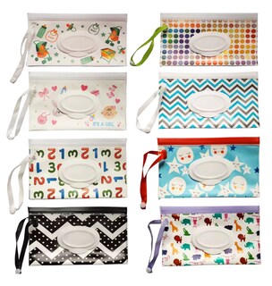 Foto 1 | Foto 1 | Bolsa De Toallitas Húmedas Para Bebés, Sin Alcohol 8 Pcs Figuras Colores