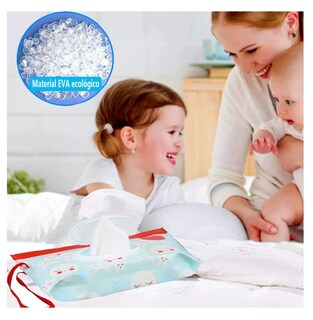 Foto 2 | Foto 2 | Bolsa De Toallitas Húmedas Para Bebés, Sin Alcohol 8 Pcs Figuras Colores