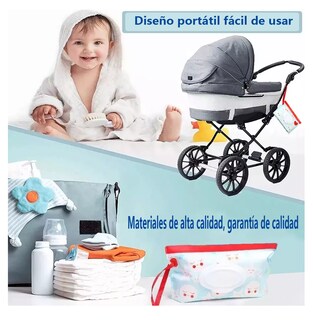 Foto 3 | Foto 3 | Bolsa De Toallitas Húmedas Para Bebés, Sin Alcohol 8 Pcs Figuras Colores