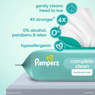 Foto 3 | Foto 3 | Toallitas Pampers Complete Clean Con Aroma 432 Para Bebés - Venta Internacional.