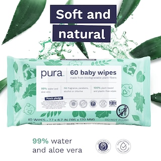 Foto 5 | Foto 5 | Toallitas Para Bebés Pura 180 Toallitas 100% Libres De Plástico, 99% De Agua, 2 - Venta Internacional.