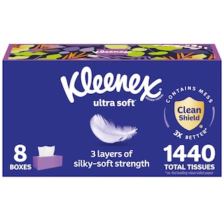 Foto 1 | Foto 1 | Pañuelos Faciales Kleenex Ultra Soft De 3 Capas 180 Pañuelos X 8 Cajas - Venta Internacional.