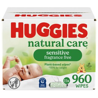 Foto 1 | Foto 1 | Toallitas Para Bebés Huggies Natural Care Sensitive Sin Perfume 960 Unidades - Venta Internacional.