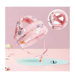 Foto 4 | Foto 4 | Cascos Para Bebes Antigolpes Seguridad Bebes + Rodilleras + Calcetines Rosa