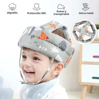 Foto 2 | Foto 2 | Casco Para Bebes Más Rodilleras Y Calcetas Eo Safe Imports Esi-21237 Gris