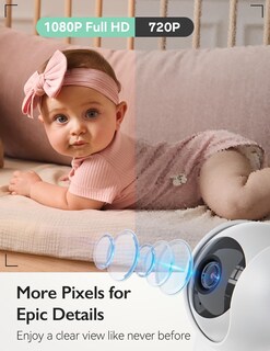 Foto 4 | Foto 4 | Monitor de Vídeo de Bebés Momcozy BM03 1080p Full HD con 2 Cámaras - Venta Internacional