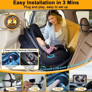 Foto 2 | Foto 2 | Cámara De Coche Para Bebés Yakry Y60 Hd 1080p Con Visión Diurna Y Nocturna - Venta Internacional.