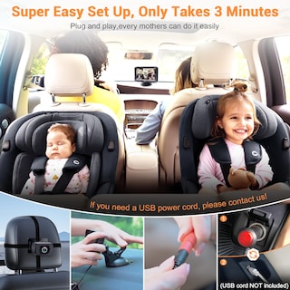 Foto 2 | Foto 2 | Cámara De Coche Para Bebés Rohent Hd 1080p Con Monitor Para Bebés Orientado Hacia Atrás - Venta Internacional.