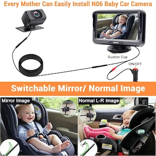 Foto 5 | Foto 5 | Cámara De Coche Para Bebés Rohent Hd 1080p Con Monitor Para Bebés Orientado Hacia Atrás - Venta Internacional.