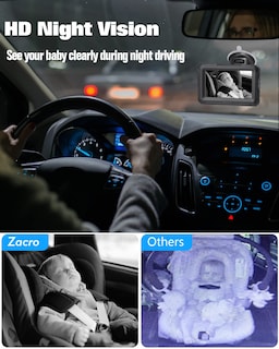 Foto 3 | Foto 3 | Cámara De Coche Para Bebés Zacro 1080p Hd Con Visión Nocturna De 150°, Visión Ancha - Venta Internacional.
