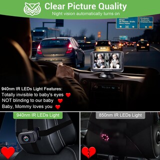 Foto 3 | Foto 3 | Cámara De Coche Para Bebé Rohent Hd 1080p Usb Plug & Play, Asiento Trasero - Venta Internacional.