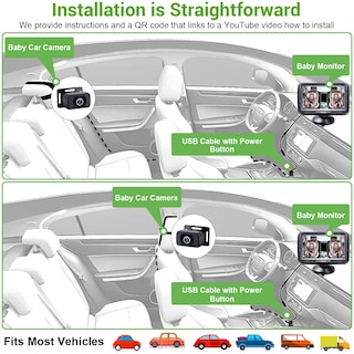 Foto 6 | Foto 6 | Cámara De Coche Para Bebé Rohent Hd 1080p Usb Plug & Play, Asiento Trasero - Venta Internacional.