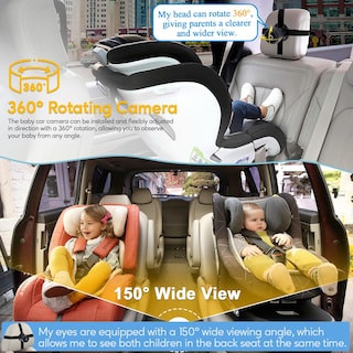 Foto 4 | Foto 4 | Cámara De Coche Para Bebé Leekooluu 1080p Hd Con Visión Nocturna 360° Rot. - Venta Internacional.