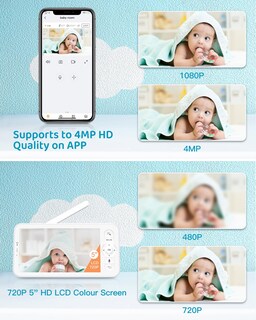 Foto 7 | Foto 7 | Monitor para Bebés Arenti Mejorado de 4 Mp Wifi 2 4 G y 5g con Visión Nocturna - Venta Internacional