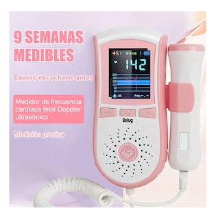 Foto 4 | Foto 4 | Detector De Frecuencia Cardíaca Fetal Doppler + Gel Batería Blanco/rosa