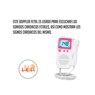 Foto 3 | Foto 3 | Doppler Fetal Malubero Ultrasonido Portátil color Blanco con Rosa