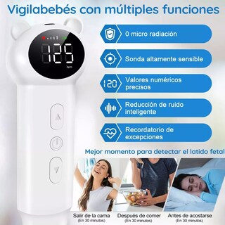Foto 2 | Foto 2 | Detector de Frecuencia Cardiaca Fetal Portátil Eo Safe Imports Esi-12569 Blanco