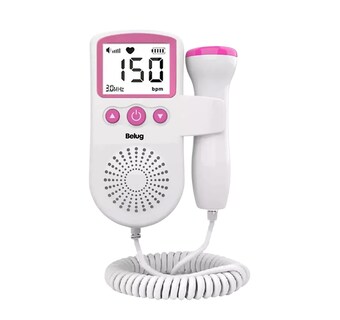 Foto 1 | Foto 1 | Monitor Para Bebe Belug Monitor Para Escuchar Latidos Bebe Blanco Rosa