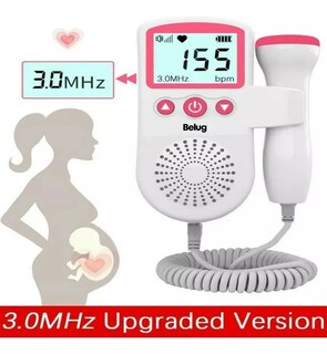 Foto 3 | Foto 3 | Monitor Para Bebe Belug Monitor Para Escuchar Latidos Bebe Blanco Rosa