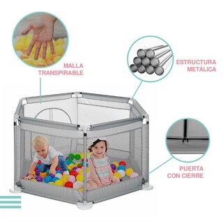 Foto 6 | Foto 6 | Corral Hexagonal Yei color Gris para Bebé