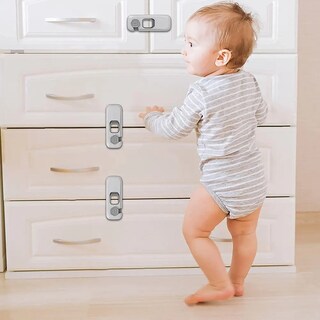 Foto 3 | Foto 3 | Kit con 5 Seguros Protección para Cajones color Gris