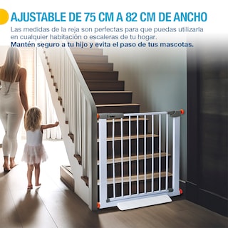 Foto 3 | Foto 3 | Reja de Seguridad Shimy 83244-wh con Doble Seguro Fácil de Instalar Blanco para Bebé