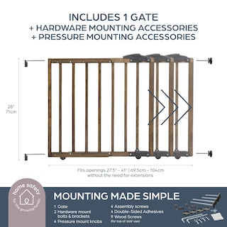 Foto 2 | Foto 2 | Baby Gate Dreambaby Nottingham De Madera Rústica De 70 A 104 Cm - Venta Internacional.