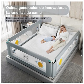 Foto 3 | Foto 3 | Barandales Barrera Protector Cama Bebe Eo Safe Imports Esi-21254 Gris