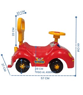 Foto 4 | Foto 4 | Coche Montable Correpasillos Genérico IS-777-A Rojo Deportivo con Respaldo y Claxon