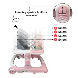 Foto 2 | Foto 2 | Andadera Caminadora 2 En 1 Con Luz Y Sonido Diseño De Changuito - Rosa
