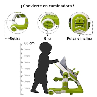 Foto 4 | Foto 4 | Andadera Caminadora 2 En 1 Con Luz Y Sonido Diseño De Changuito - Verde