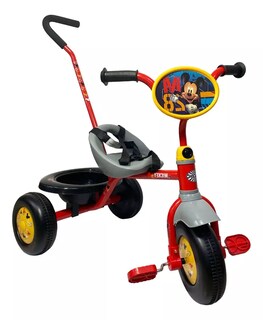 Foto 1 | Foto 1 | Triciclo Intantil Para Niños  Mickey Toy Mark Color Rojo Con Canasto Y Barra De Empuje
