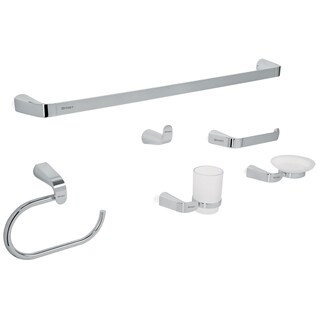 Foto 1 | Foto 1 | Juego de Accesorios para Baño Foset RIA-7000 color Plata Cromado 6 PZAS Línea Riviera